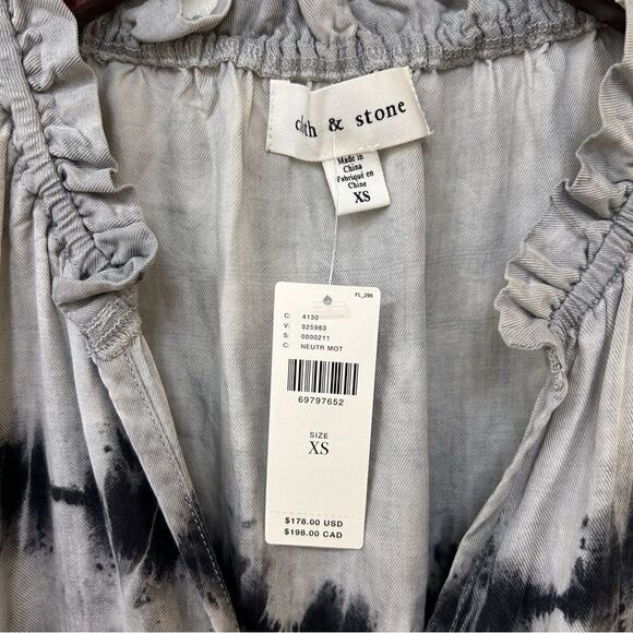 Anthropologie Cloth & Stone Drawstring Midi Dress XS - Picture 5 of 8